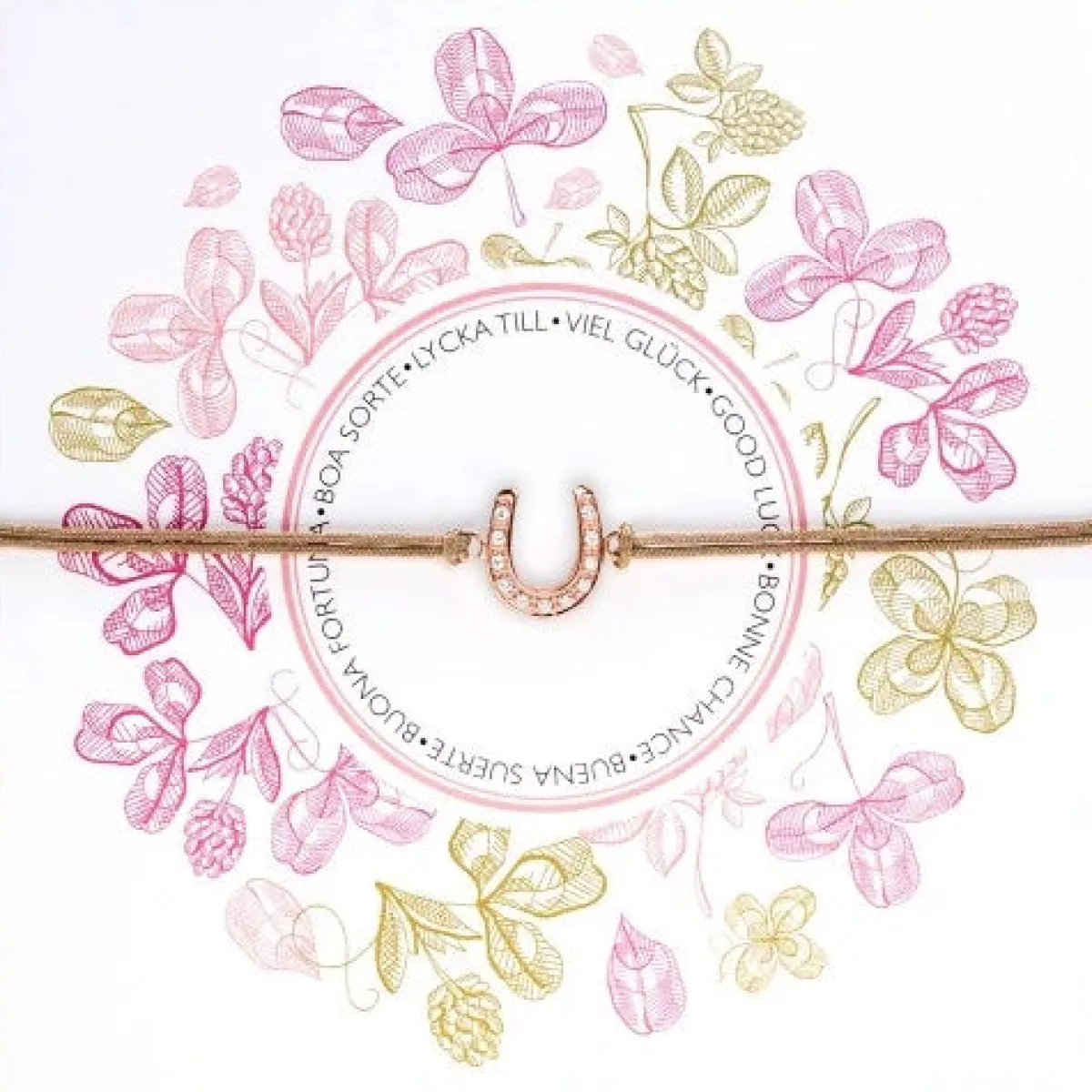 Schmuckladen Armband mit Kleeblatt^ Stoffarmbänder|Schmuck