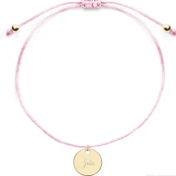 Schmuckladen Armband mit runder Gravurplatte | individuell gravierbar^ Muttertag|Edelstahl Armbänder
