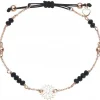 Schmuckladen Armband "Black Flower" - 925 Sterlingsilber^ Stoffarmbänder|Schmuck