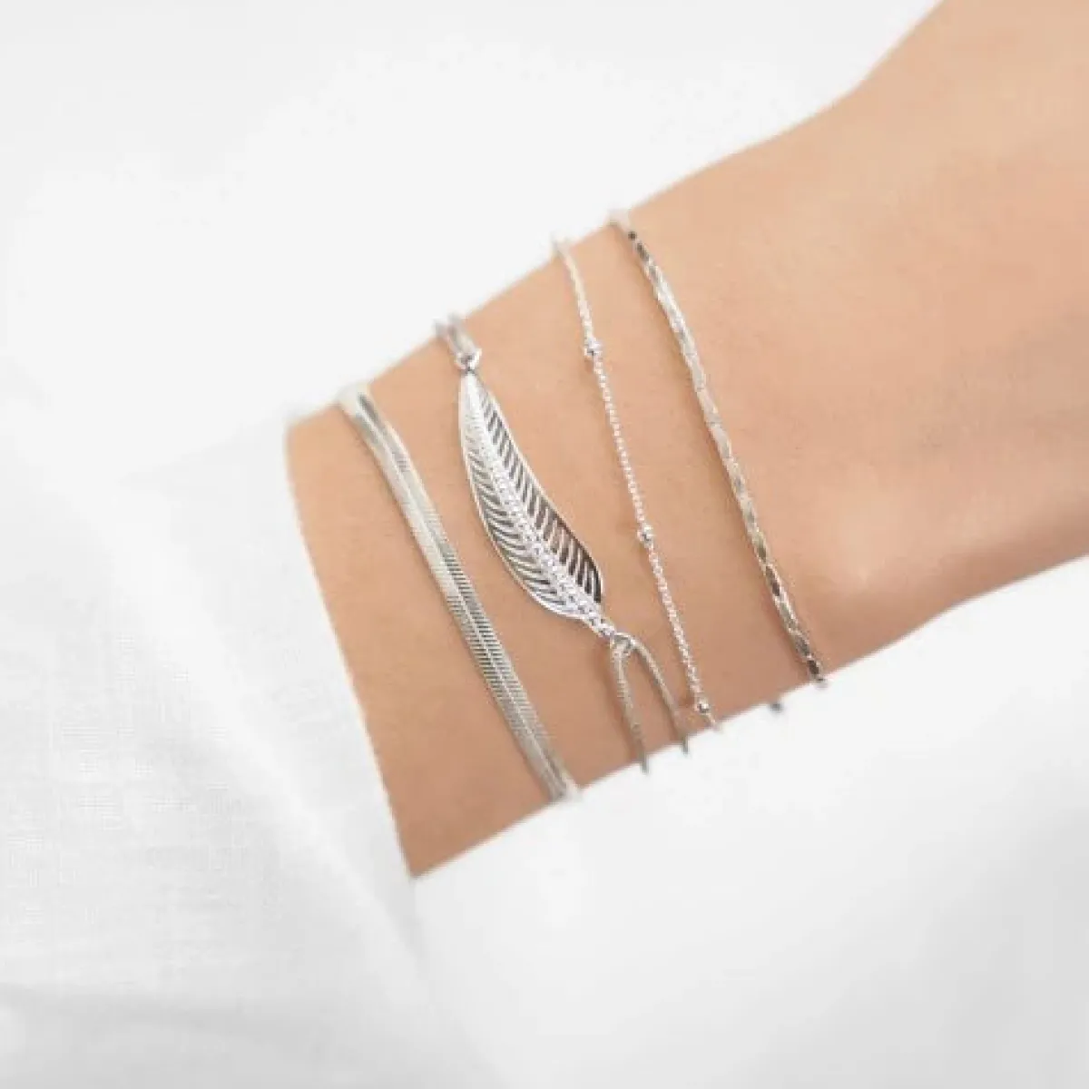 Schmuckladen Armband "Blatt" - 925 Sterlingsilber^ Schmuck