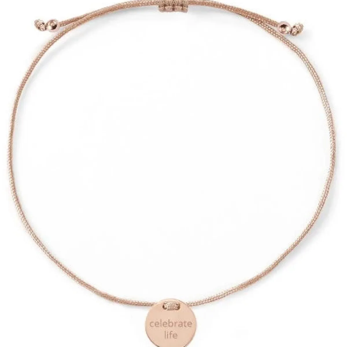Schmuckladen Armband "celebrate life" mit Rückseitengravur - 925 Sterlingsilber^ Stoffarmbänder|Armbänder Mit Gravur