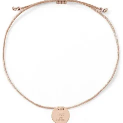 Schmuckladen Armband "first coffee"^ Stoffarmbänder|Armbänder Mit Gravur