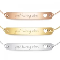 Schmuckladen Armband "good fucking vibes"^ Armbänder Mit Gravur|Armbänder Mit Gravur