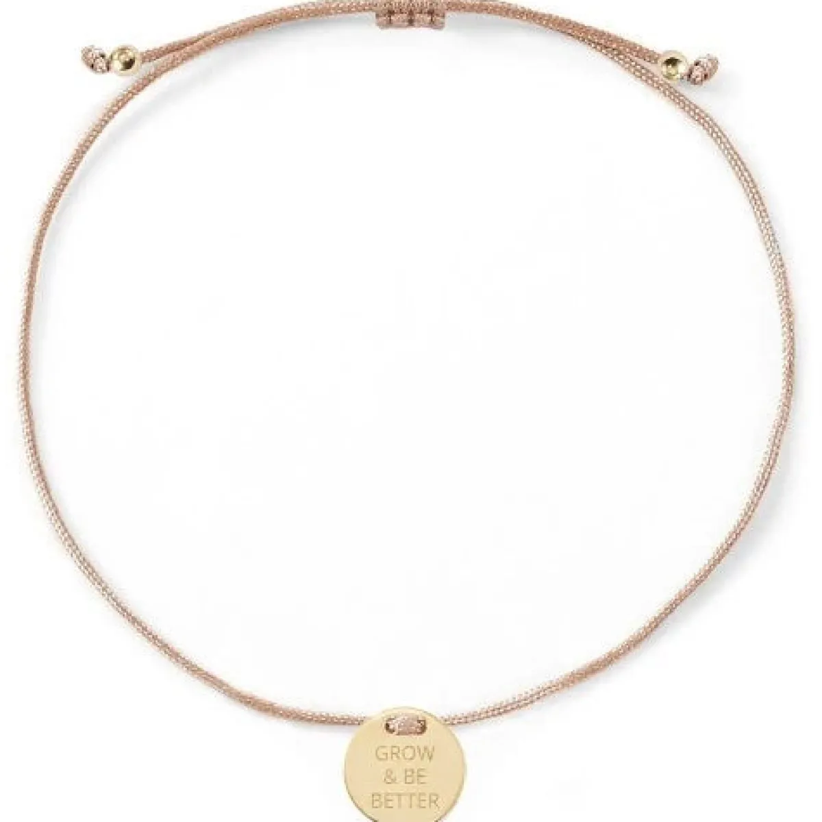 Schmuckladen Armband "grow and be better"^ Stoffarmbänder|Armbänder Mit Gravur