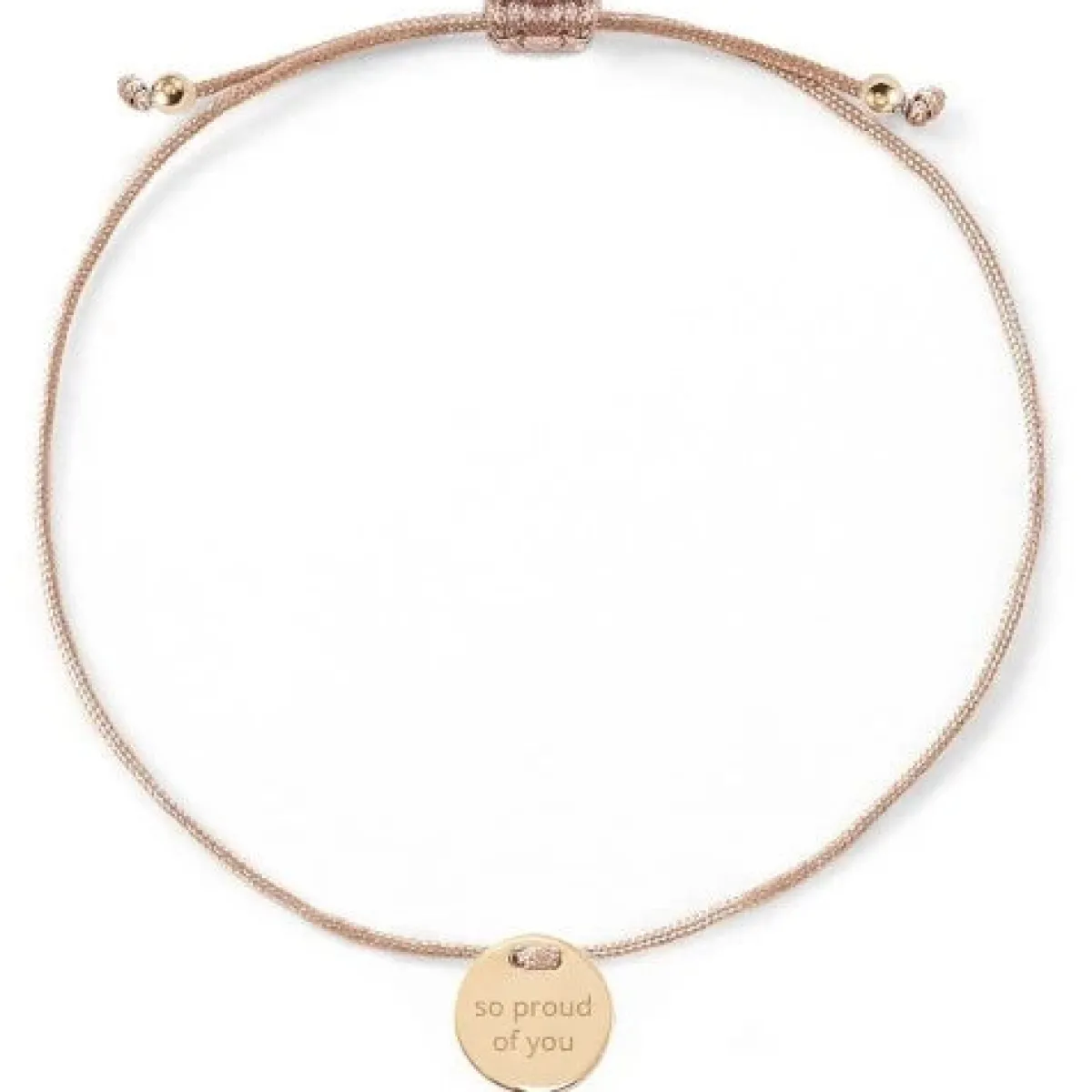 Schmuckladen Armband "so proud of you" | 585 Echtgold^ Stoffarmbänder|Armbänder Mit Gravur
