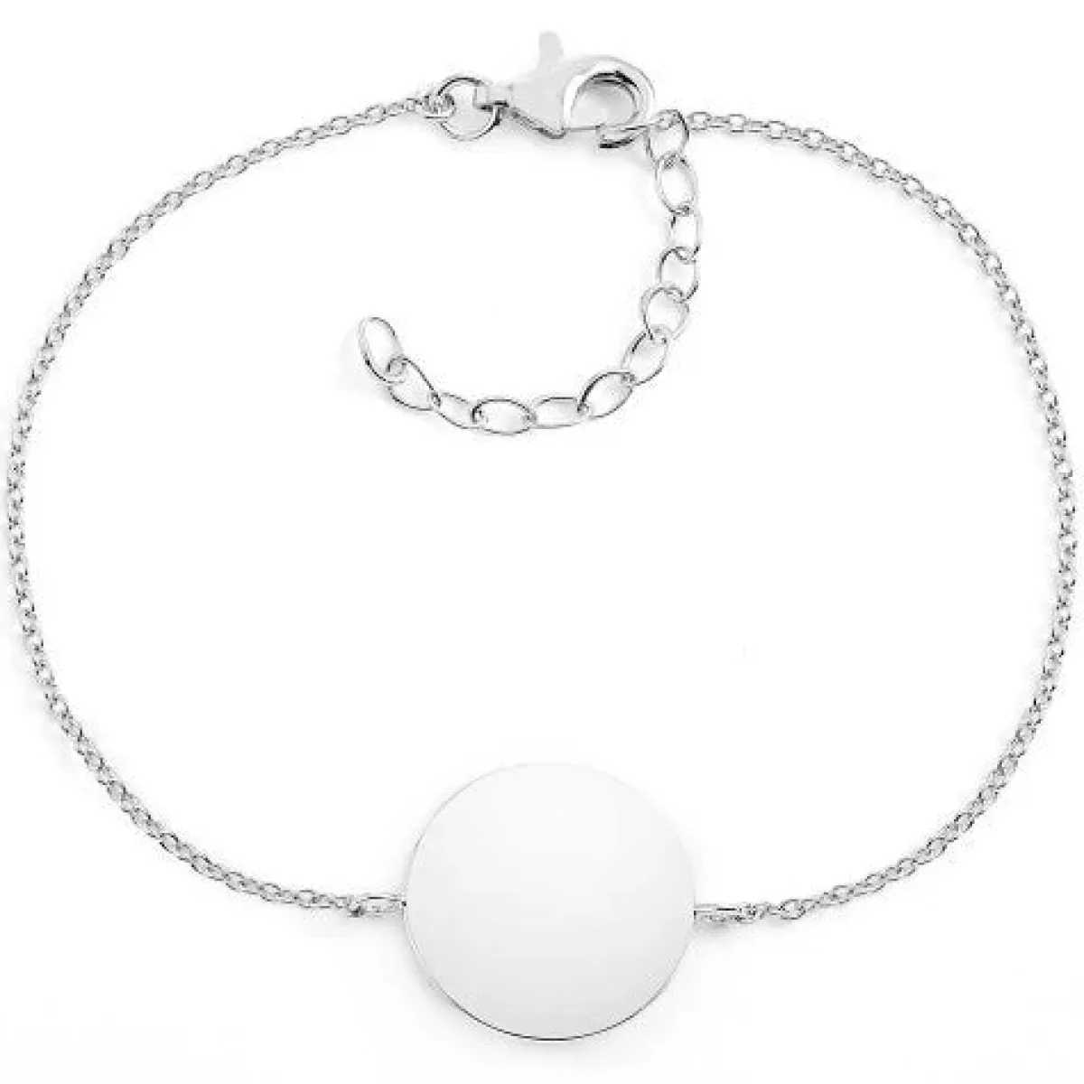 Schmuckladen Armband Round mit Deinem Motiv - 925 Sterlingsilber^ Valentinstag|Eigene Handschrift Als Gravur