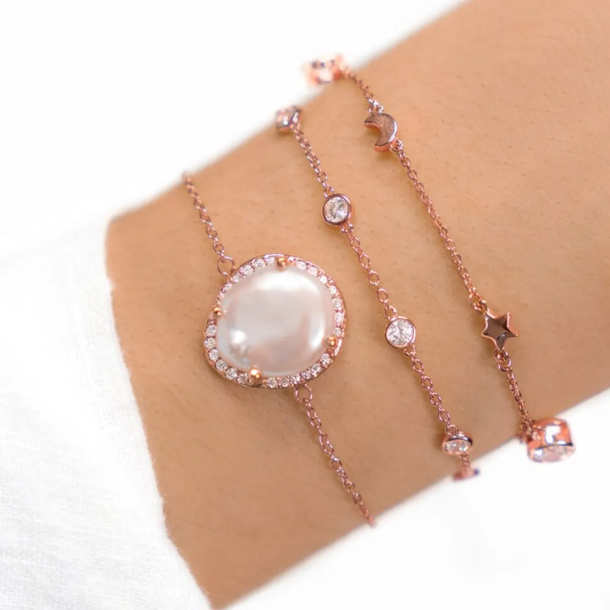 Schmuckladen Armband Stern, Mond & Herz by Ernestine Palmert - 925 Sterlingsilber^ Schmuck