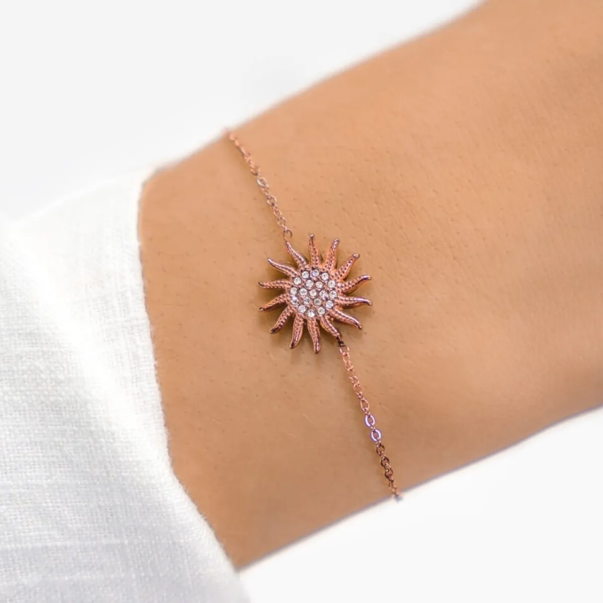 Schmuckladen Armband Sunburst mit Zirkonia^ Edelstahl Armbänder|Schmuck
