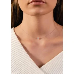 Schmuckladen Choker Brilliance mit schwebendem Zirkoniastein -^ Valentinstag|Choker