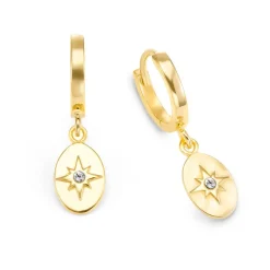 Schmuckladen Creolen mit Anhänger Bright - 925 Sterlingsilber^ Weihnachten|Schmuck