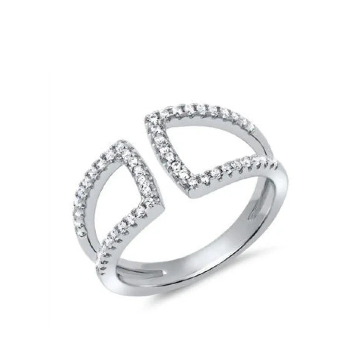 Schmuckladen Doppelter Ring 925er Silber Zirkonia^ Vergoldete Ringe|Schmuck