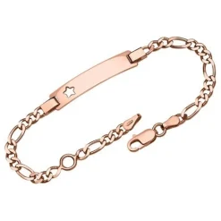 Schmuckladen Figaro Sternarmband mit Gravurplatte rosévergoldet^ Armbänder Mit Gravur|Armbänder Mit Gravur