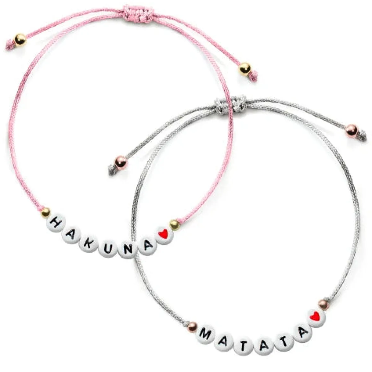 Schmuckladen Freundschaftsarmbänder mit Wunschbuchstaben - 2er Pack^ Namensarmbänder|Schmuck
