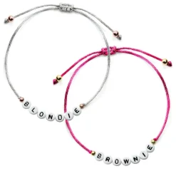 Schmuckladen Freundschaftsarmbänder mit Wunschbuchstaben - 2er Pack^ Namensarmbänder|Schmuck