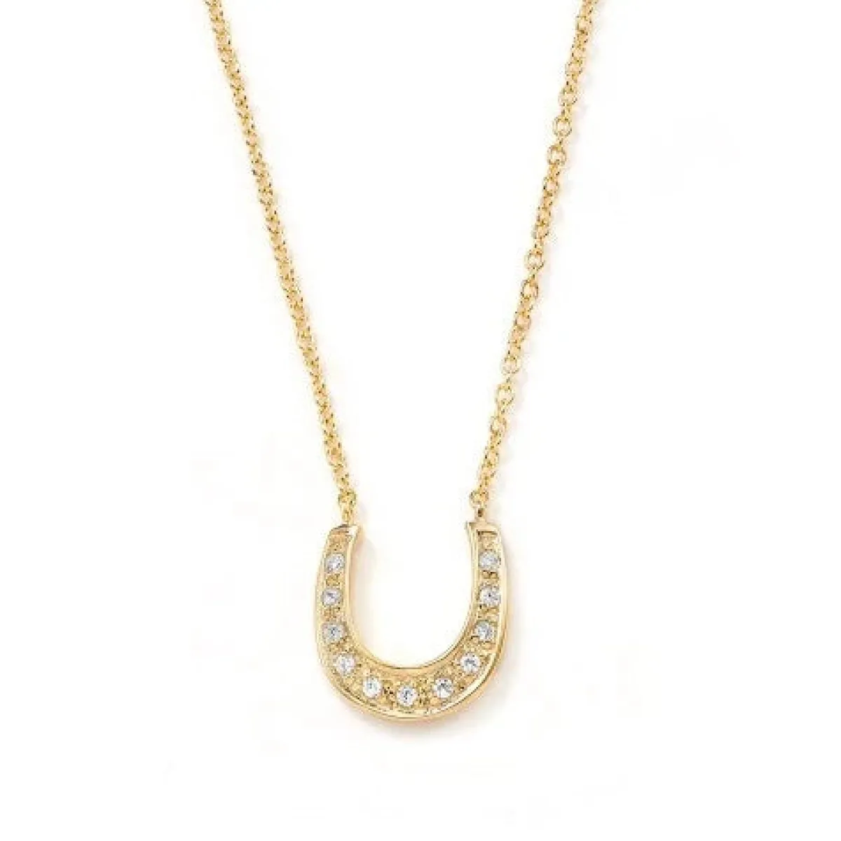 Schmuckladen Glücksbringer-Halskette Hufeisen mit Zirkonia - 925 Sterlingsilber^ Weihnachten|Schmuck