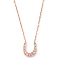 Schmuckladen Glücksbringer-Halskette Hufeisen mit Zirkonia - 925 Sterlingsilber^ Weihnachten|Schmuck