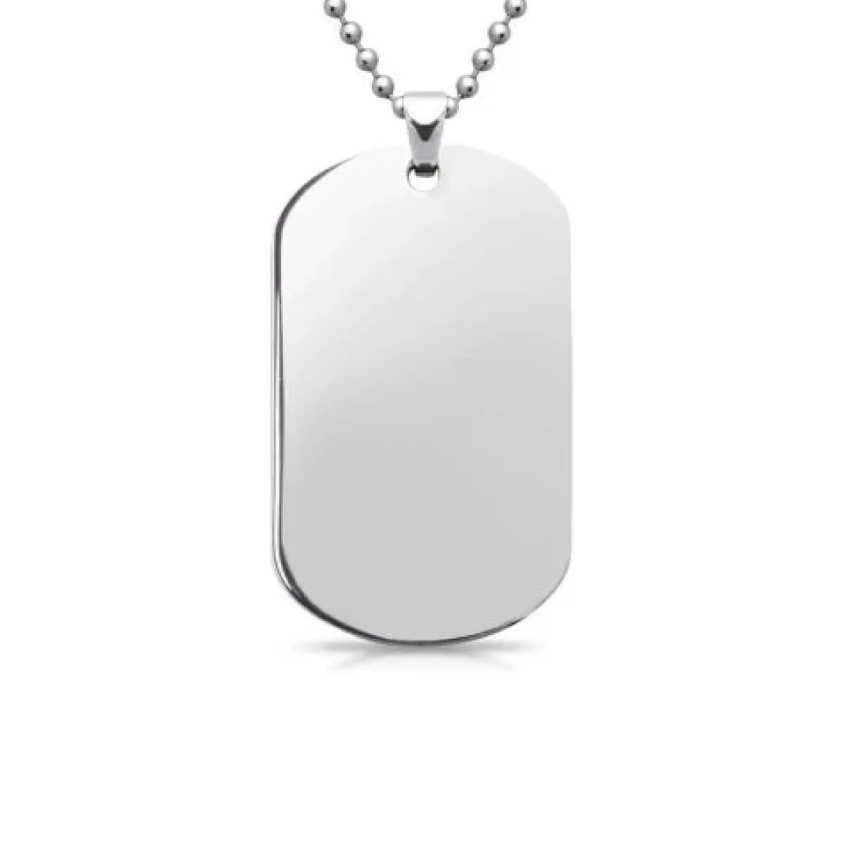 Schmuckladen Gravierbare Dog-Tag Kugelkette - Edelstahl^ Edelstahl Halsketten|Ketten Mit Gravur