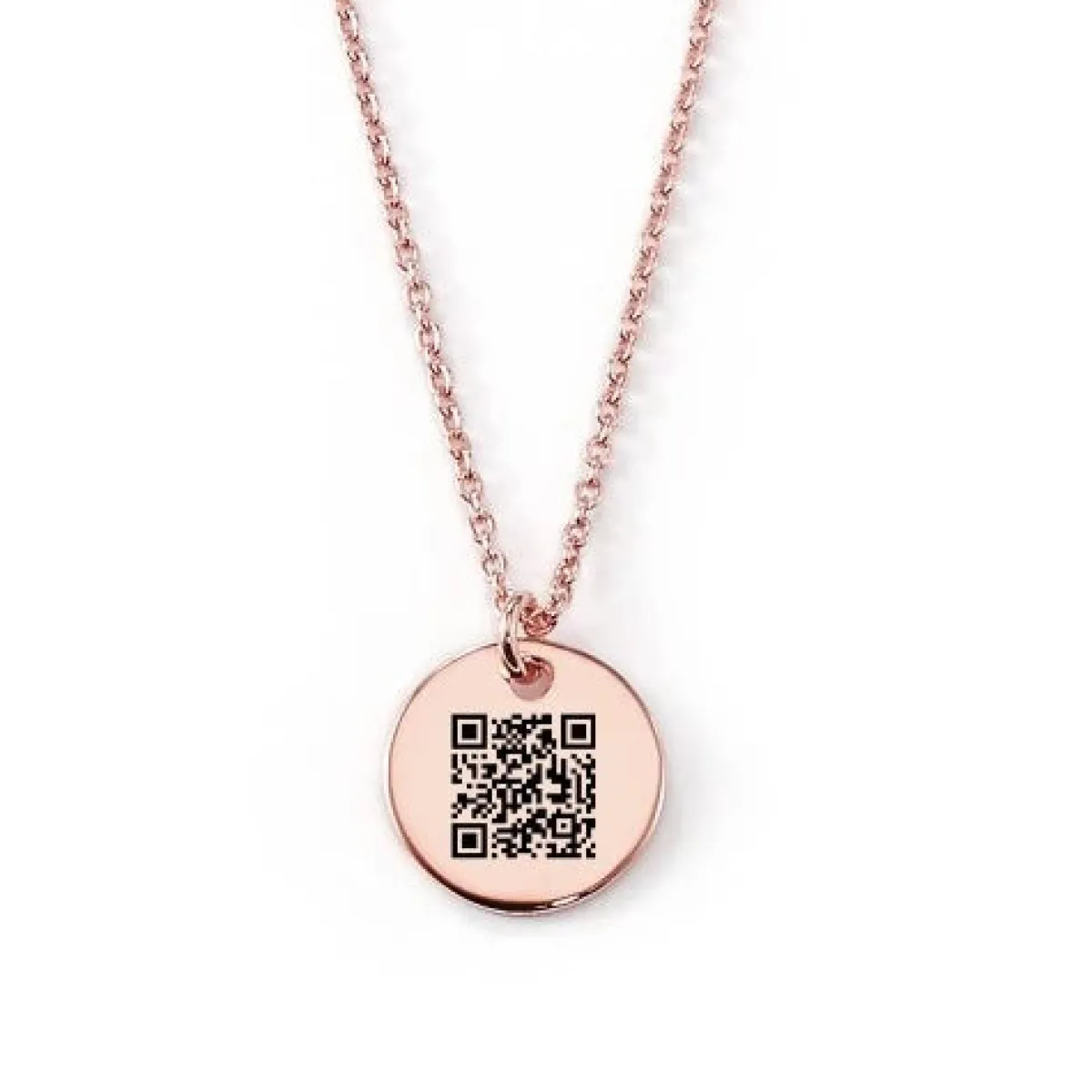 Schmuckladen Gravierbare Halskette mit QR Code^ Ketten Mit Gravur|Ketten Mit Gravur