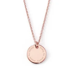 Schmuckladen Gravierbare Halskette "Always my mother. Forever my friend" mit rundem^ Spruchketten|Ketten Mit Gravur