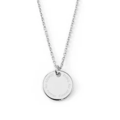 Schmuckladen Gravierbare Halskette "Always my mother. Forever my friend" mit rundem^ Spruchketten|Ketten Mit Gravur