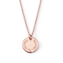Schmuckladen Gravierbare Halskette "Forever My Valentine" mit rundem Anhänger^ Spruchketten|Ketten Mit Gravur
