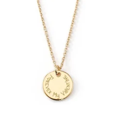 Schmuckladen Gravierbare Halskette "Forever My Valentine" mit rundem Anhänger^ Spruchketten|Ketten Mit Gravur