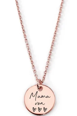 Schmuckladen Gravierbare Halskette "Mama von..."^ Spruchketten|Personalisierter Schmuck Für Mamas
