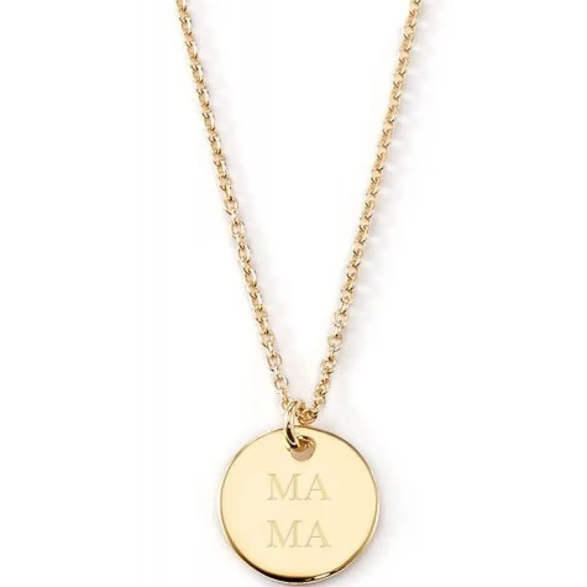 Schmuckladen Gravierbare Halskette "MAMA" mit rundem Anhänger^ Spruchketten|Personalisierter Schmuck Für Mamas