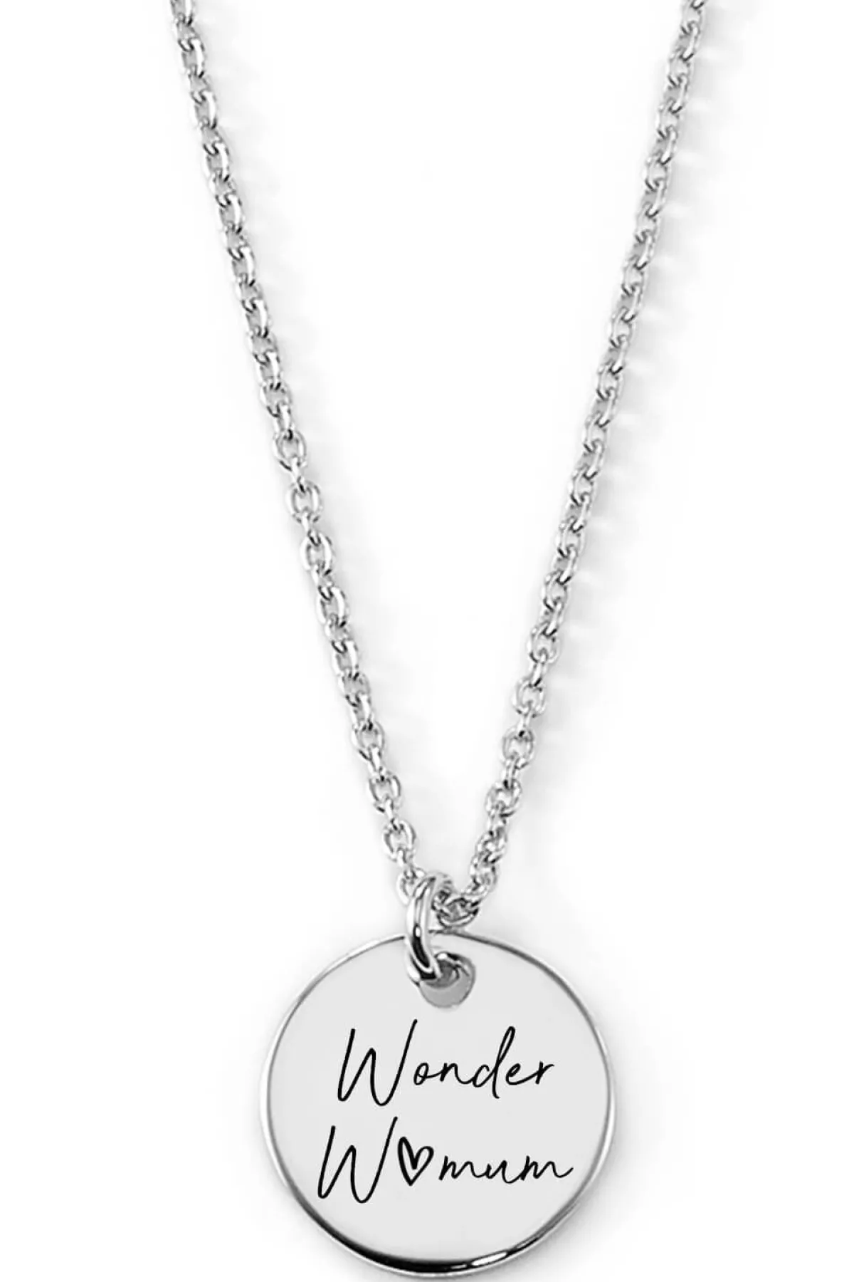 Schmuckladen Gravierbare Halskette "Wonder Womum"^ Spruchketten|Personalisierter Schmuck Für Mamas