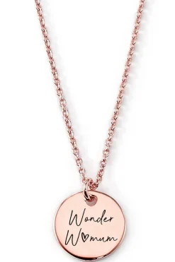 Schmuckladen Gravierbare Halskette "Wonder Womum"^ Spruchketten|Personalisierter Schmuck Für Mamas