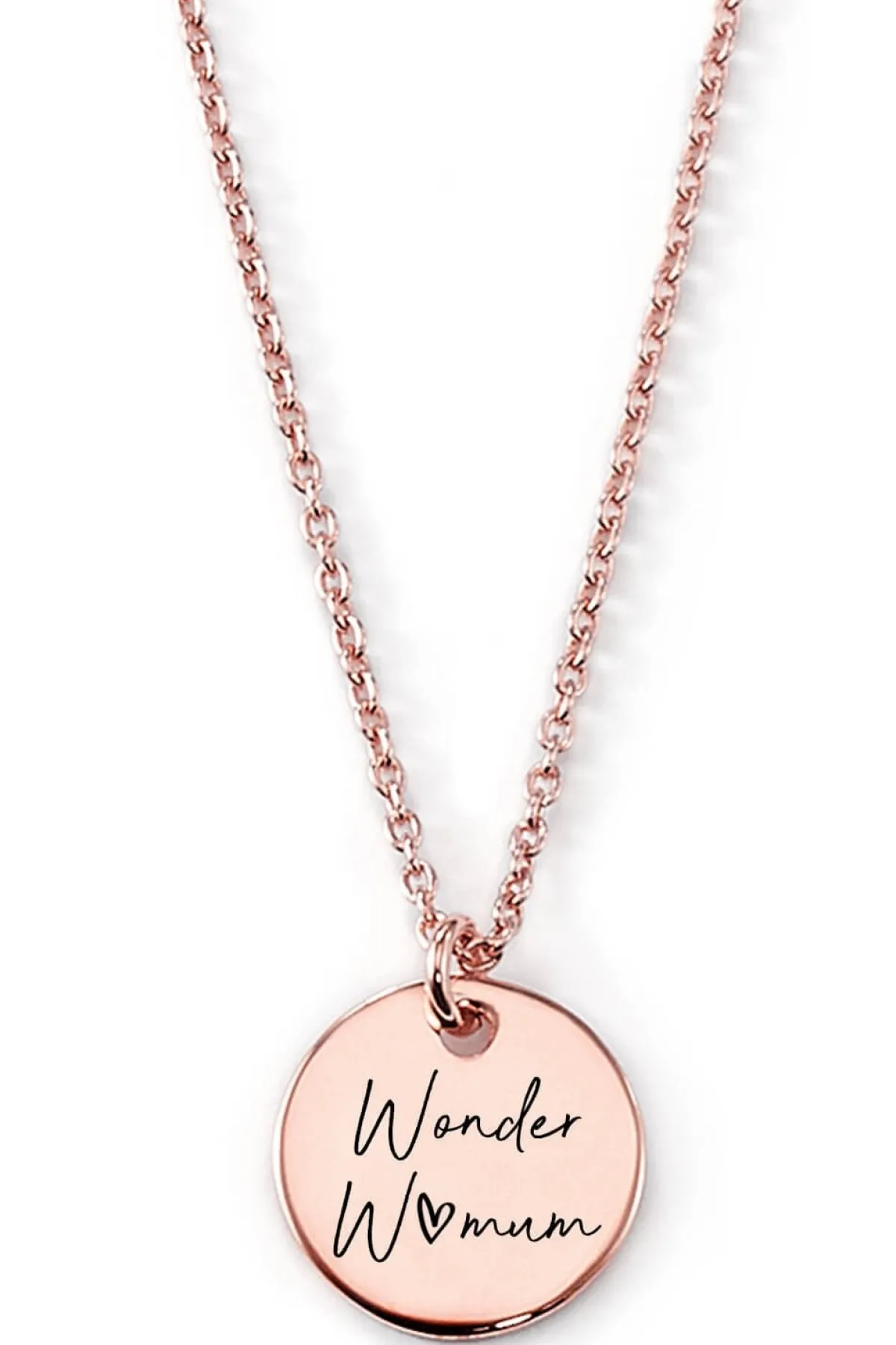 Schmuckladen Gravierbare Halskette "Wonder Womum"^ Spruchketten|Personalisierter Schmuck Für Mamas