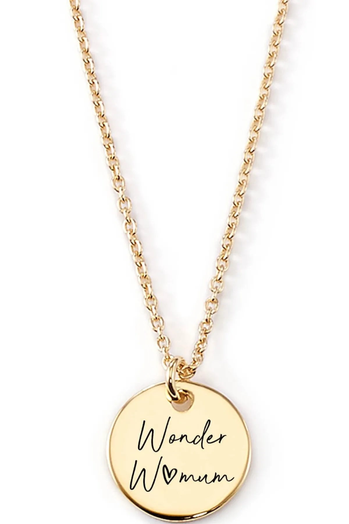 Schmuckladen Gravierbare Halskette "Wonder Womum"^ Spruchketten|Personalisierter Schmuck Für Mamas