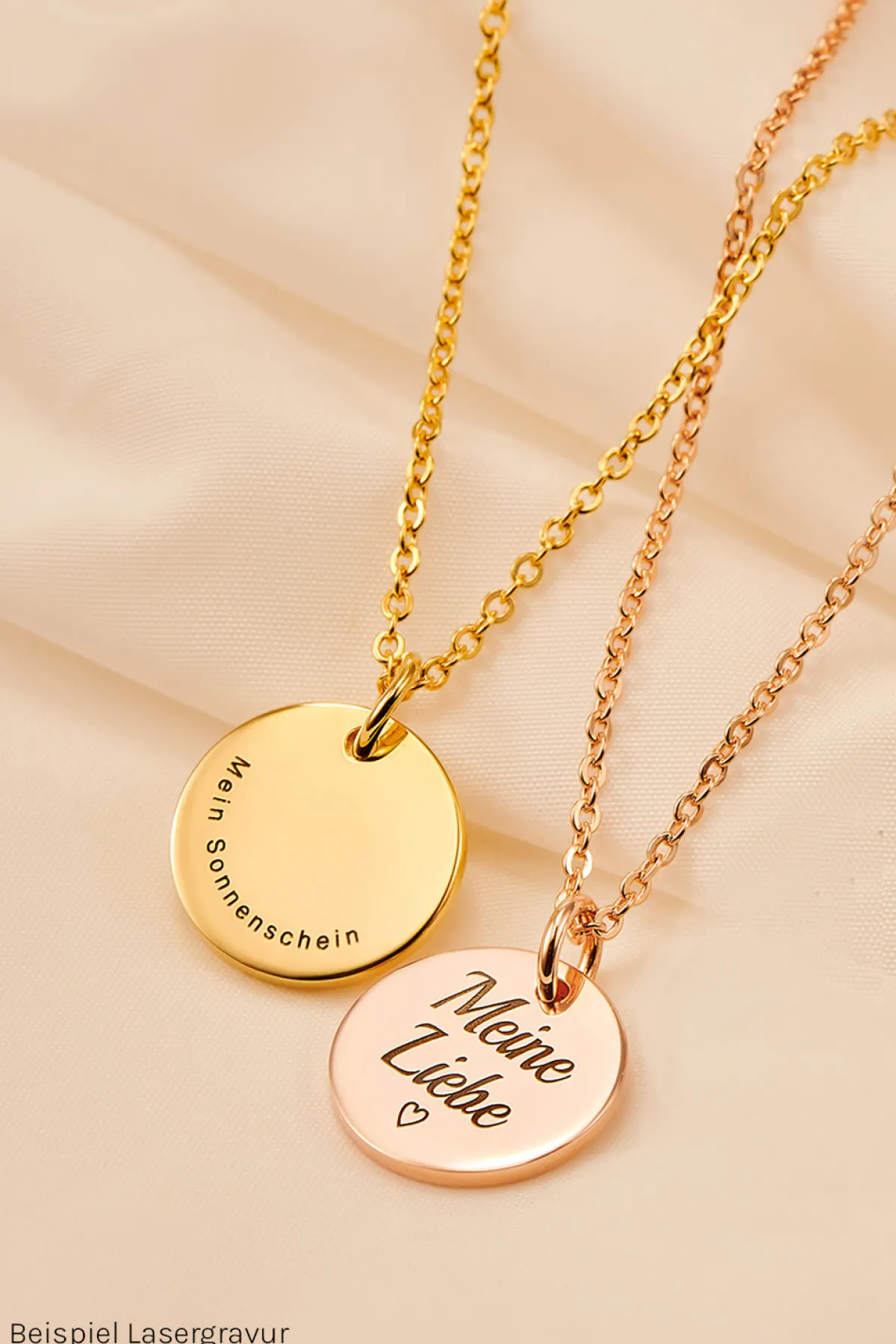 Schmuckladen Gravierbare Halskette "Your Choice" mit rundem Anhänger I Edelstahl^ Edelstahl Halsketten|Schmuck