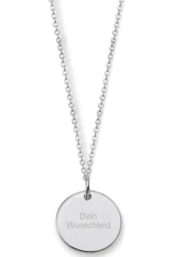 Schmuckladen Gravierbare Halskette "Your Choice" mit rundem Anhänger I Edelstahl^ Edelstahl Halsketten|Schmuck