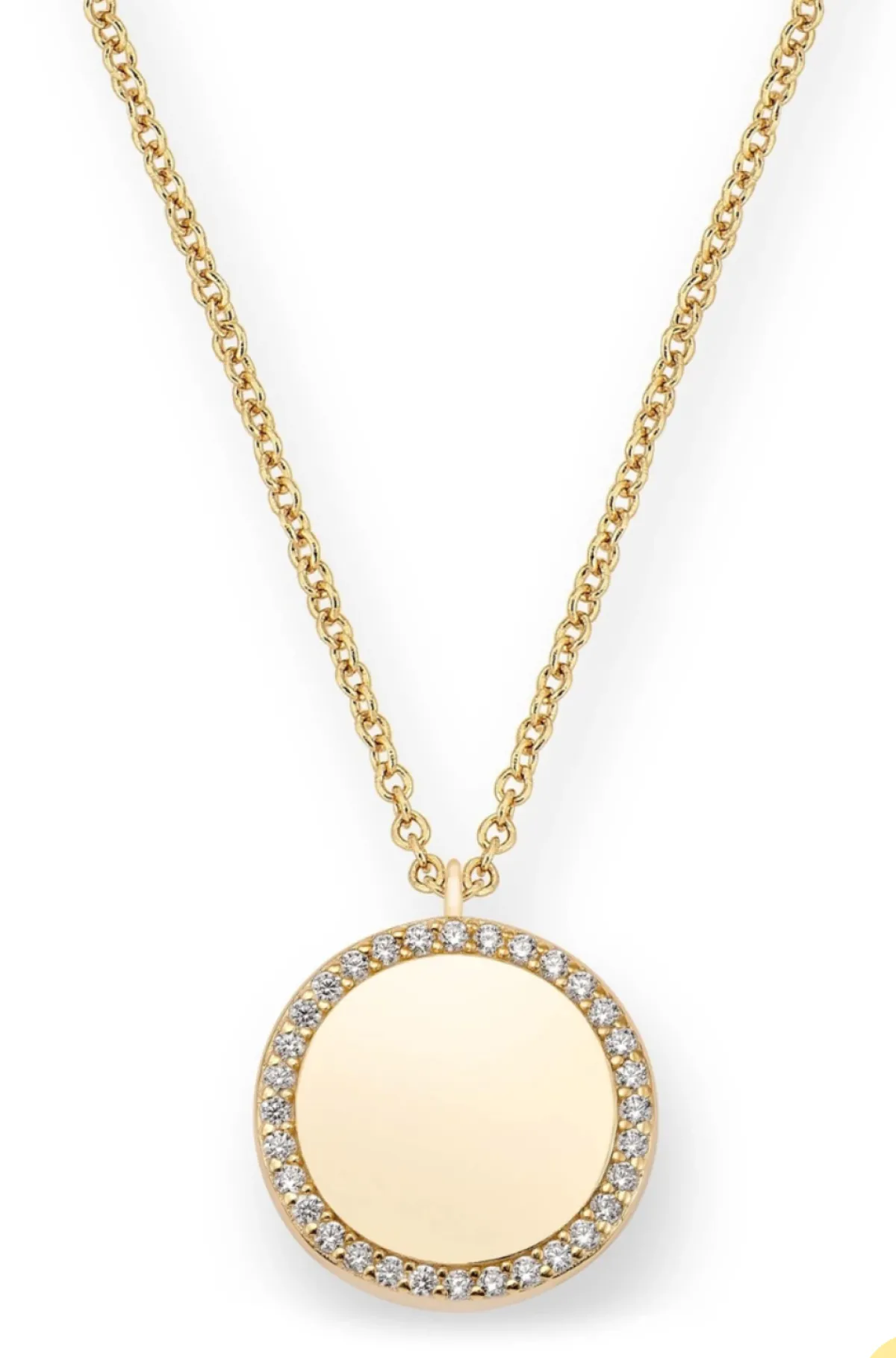 Schmuckladen Gravierbare Halskette Vision mit rundem Anhänger und Zirkonia^ Weihnachten|Schmuck