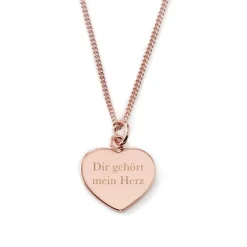 Schmuckladen Gravierbare Herzkette "Dir gehört mein Herz"^ Valentinstag|Herzketten