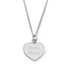Schmuckladen Gravierbare Herzkette "Danke Mama"^ Muttertag|Herzketten