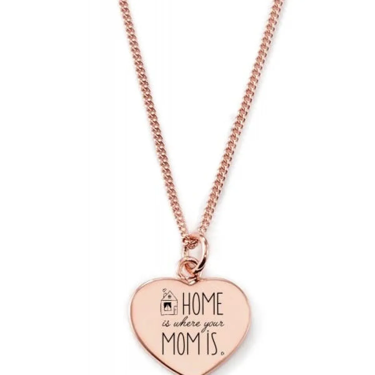 Schmuckladen Gravierbare Herzkette "Home is where your Mom is"^ Muttertag|Herzketten