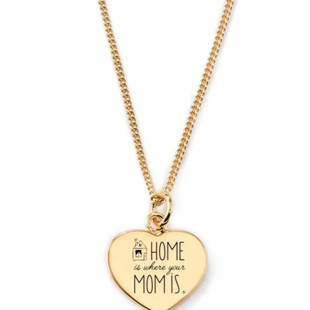 Schmuckladen Gravierbare Herzkette "Home is where your Mom is"^ Muttertag|Herzketten
