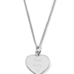 Schmuckladen Gravierbare Herzkette "Love mum x"^ Muttertag|Herzketten