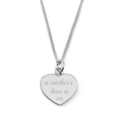 Schmuckladen Gravierbare Herzkette "A mothers love is infinite"^ Muttertag|Herzketten