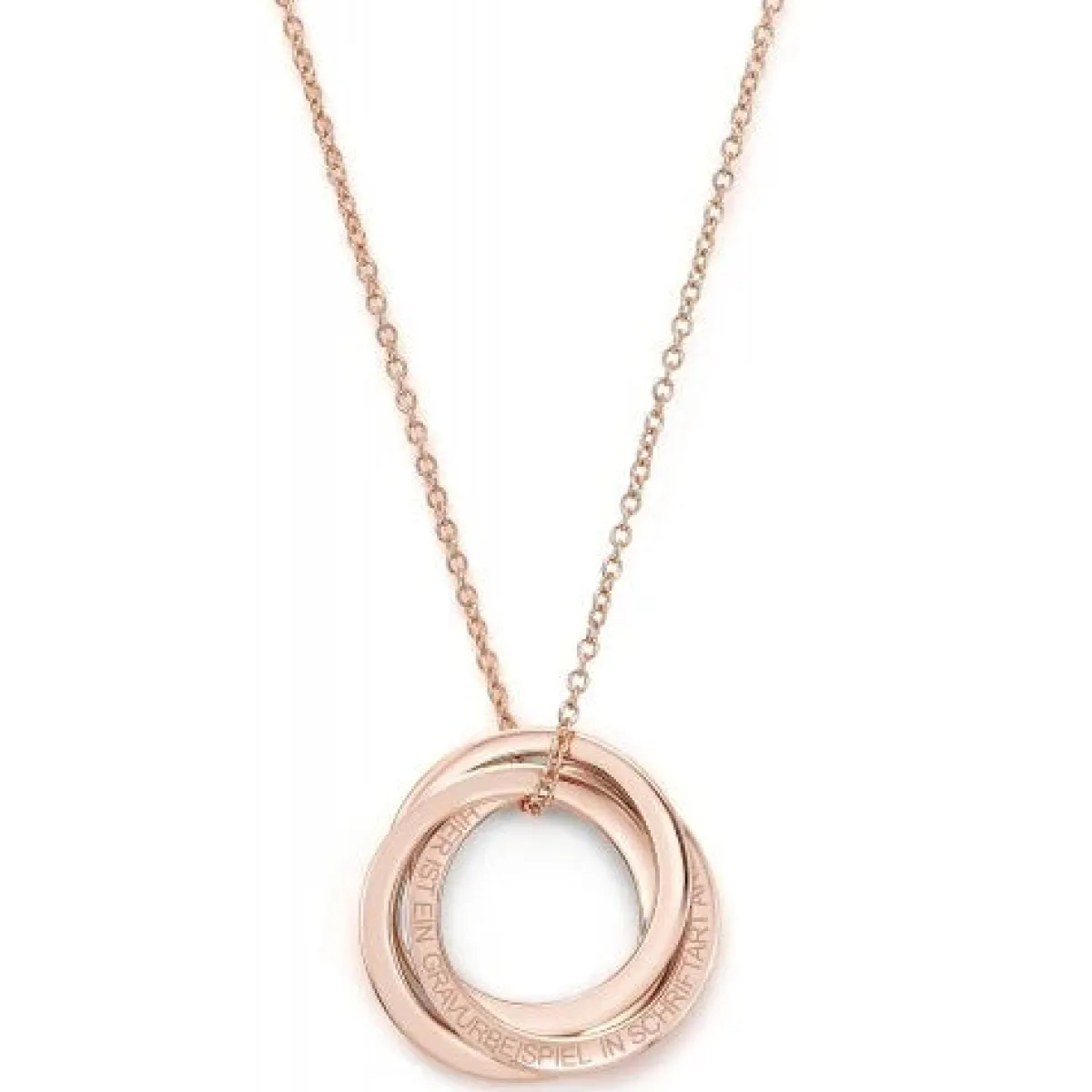Schmuckladen Gravierbare Kette mit drei Ringen^ Muttertag|Valentinstag
