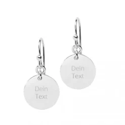 Schmuckladen Gravierbare Plättchen-Ohrringe "Your Choice" | 925 Sterlingsilber^ Ohrhänger|Schmuck