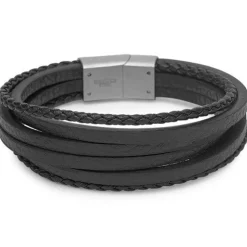 Schmuckladen Gravierbares Armband silber/schwarz^ Schmuck