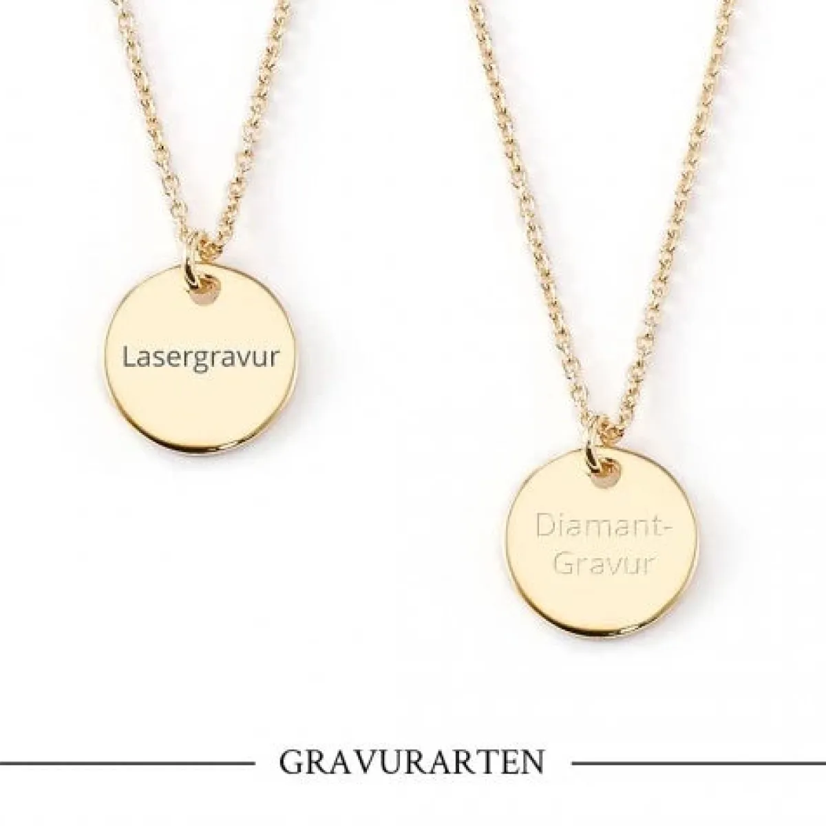 Schmuckladen Gravur Anhänger mit Wunschtext^ Schmuck