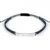 Schmuckladen Gravurarmband für Männer mit Hämatit - 925 Sterlingsilber^ Armbänder Mit Gravur|Armbänder Mit Gravur