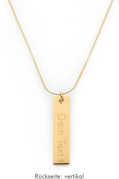 Schmuckladen Gravurkette Memory "Eigene Handschrift" mit rechteckigem Anhänger^ Edelstahl Halsketten|Personalisierter Schmuck Für Mamas