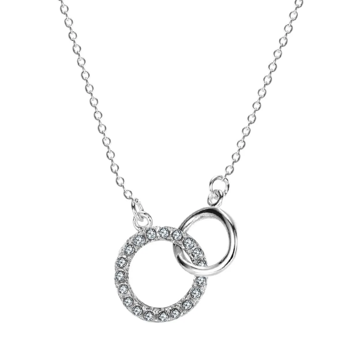 Schmuckladen Halskette 2 Kreise - Double Circle - 925 Sterlingsilber^ Schmuck