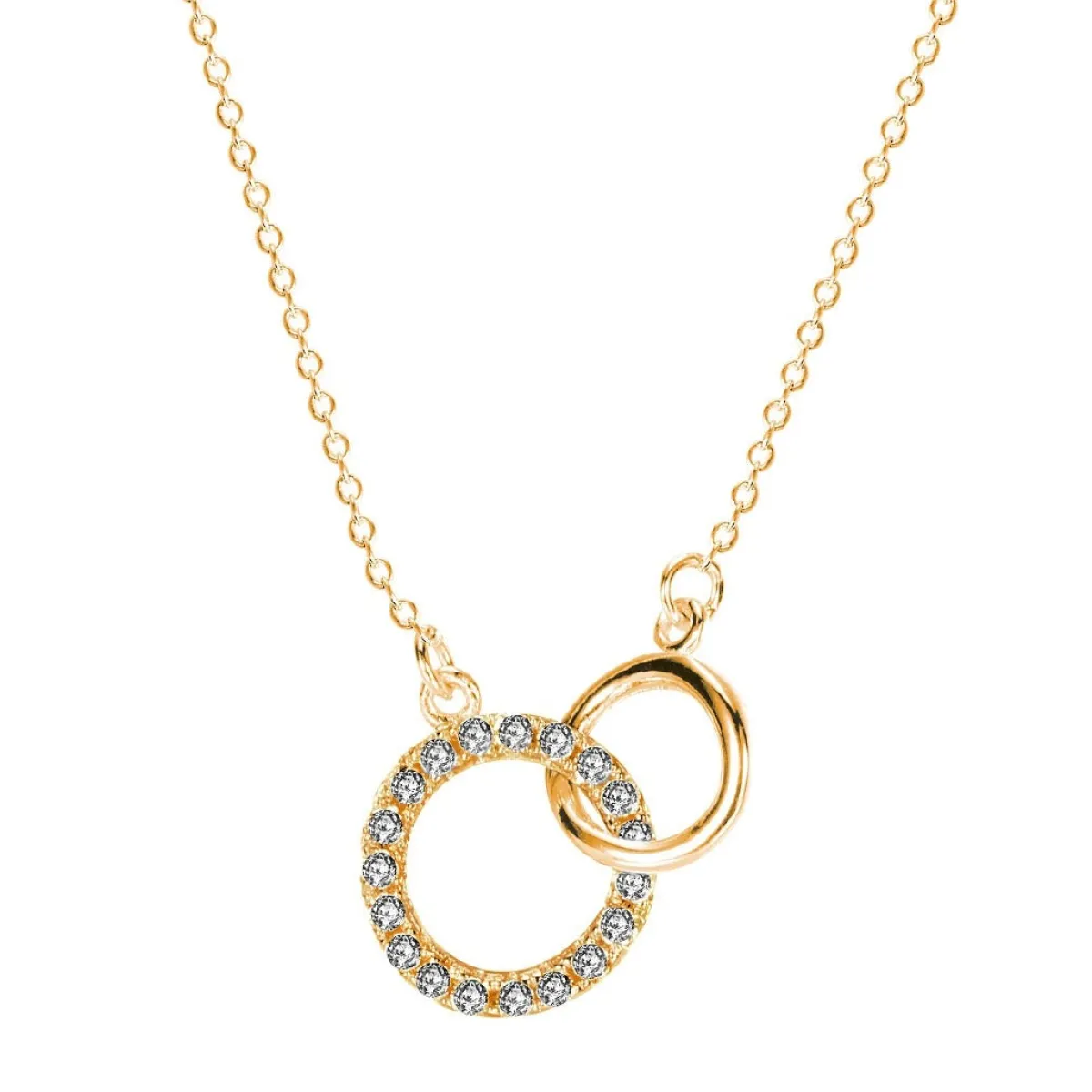 Schmuckladen Halskette 2 Kreise - Double Circle - 925 Sterlingsilber^ Schmuck