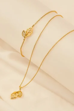 Schmuckladen Halskette Crystal Leaf^ Weihnachten|Schmuck